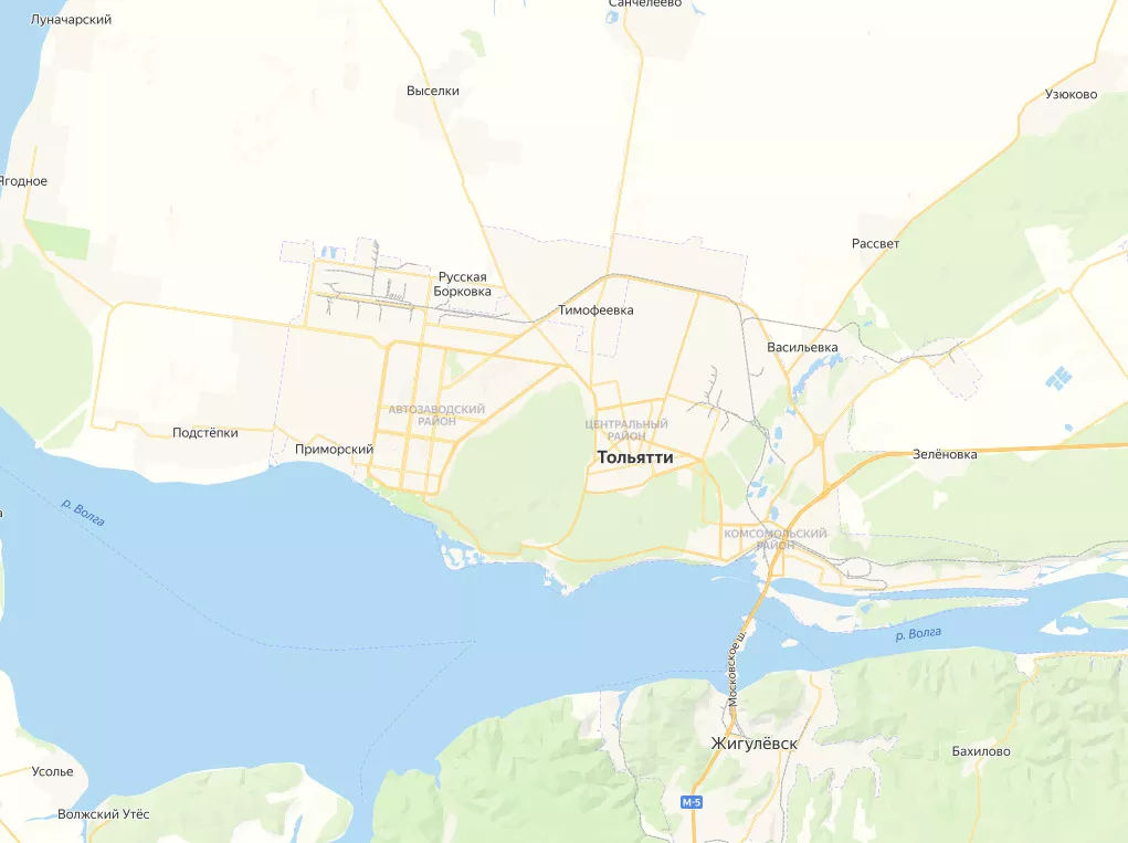 Карта Тольятти